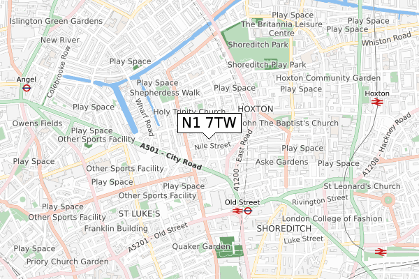 N1 7TW map - small scale - OS Open Zoomstack (Ordnance Survey) N1 7TW map - small scale - OS Open Zoomstack (Ordnance Survey)