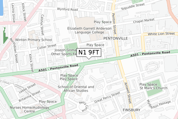 N1 9FT map - large scale - OS Open Zoomstack (Ordnance Survey) N1 9FT map - large scale - OS Open Zoomstack (Ordnance Survey)