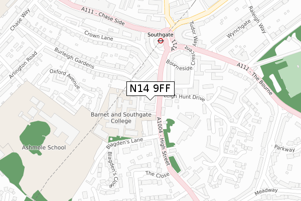 N14 9FF map - large scale - OS Open Zoomstack (Ordnance Survey) N14 9FF map - large scale - OS Open Zoomstack (Ordnance Survey)
