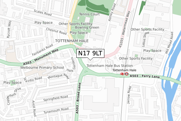 N17 9LT map - large scale - OS Open Zoomstack (Ordnance Survey) N17 9LT map - large scale - OS Open Zoomstack (Ordnance Survey)