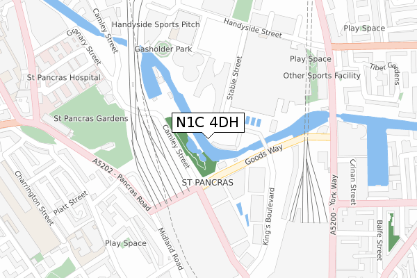 N1C 4DH map - large scale - OS Open Zoomstack (Ordnance Survey) N1C 4DH map - large scale - OS Open Zoomstack (Ordnance Survey)