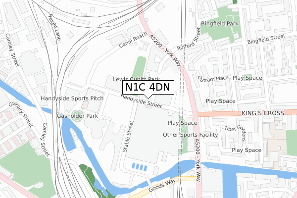 N1C 4DN map - large scale - OS Open Zoomstack (Ordnance Survey) N1C 4DN map - large scale - OS Open Zoomstack (Ordnance Survey)
