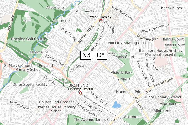 N3 1DY map - small scale - OS Open Zoomstack (Ordnance Survey) N3 1DY map - small scale - OS Open Zoomstack (Ordnance Survey)