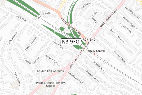 N3 9FG map - large scale - OS Open Zoomstack (Ordnance Survey) N3 9FG map - large scale - OS Open Zoomstack (Ordnance Survey)