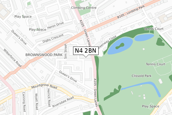 N4 2BN map - large scale - OS Open Zoomstack (Ordnance Survey) N4 2BN map - large scale - OS Open Zoomstack (Ordnance Survey)