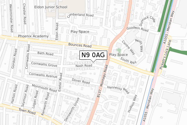 N9 0AG map - large scale - OS Open Zoomstack (Ordnance Survey) N9 0AG map - large scale - OS Open Zoomstack (Ordnance Survey)