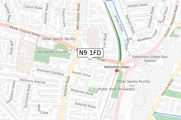 N9 1FD map - large scale - OS Open Zoomstack (Ordnance Survey) N9 1FD map - large scale - OS Open Zoomstack (Ordnance Survey)