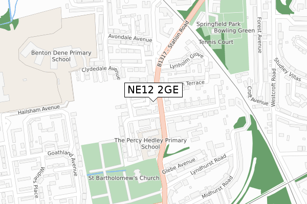 NE12 2GE map - large scale - OS Open Zoomstack (Ordnance Survey) NE12 2GE map - large scale - OS Open Zoomstack (Ordnance Survey)