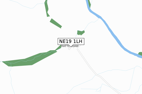 NE19 1LH map - large scale - OS Open Zoomstack (Ordnance Survey)