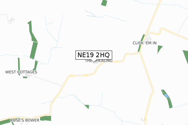 NE19 2HQ map - small scale - OS Open Zoomstack (Ordnance Survey)