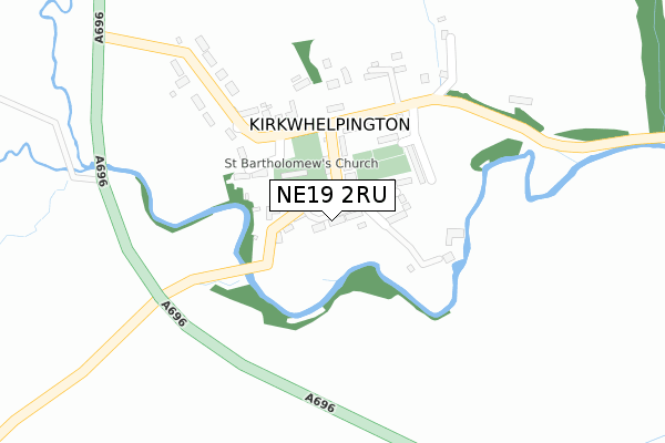 NE19 2RU map - large scale - OS Open Zoomstack (Ordnance Survey)