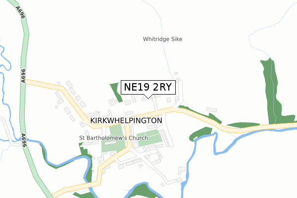 NE19 2RY map - large scale - OS Open Zoomstack (Ordnance Survey)