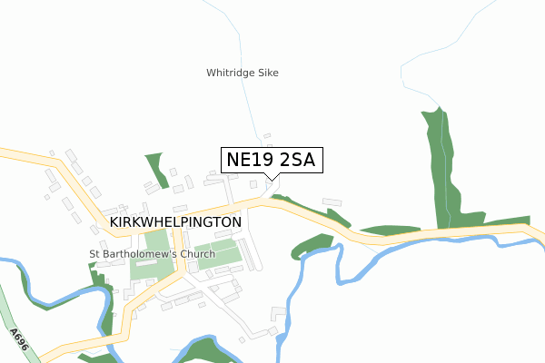 NE19 2SA map - large scale - OS Open Zoomstack (Ordnance Survey)