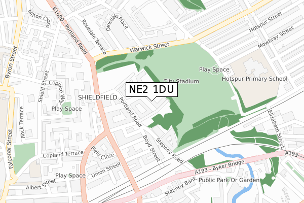 NE2 1DU map - large scale - OS Open Zoomstack (Ordnance Survey) NE2 1DU map - large scale - OS Open Zoomstack (Ordnance Survey)