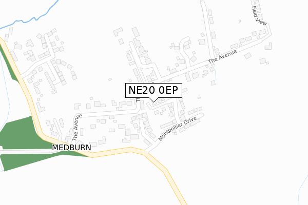 NE20 0EP map - large scale - OS Open Zoomstack (Ordnance Survey)