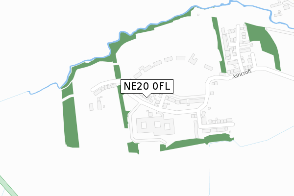 NE20 0FL map - large scale - OS Open Zoomstack (Ordnance Survey)