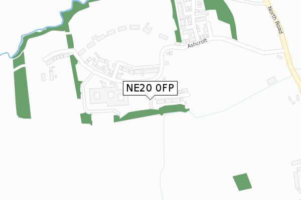 NE20 0FP map - large scale - OS Open Zoomstack (Ordnance Survey)