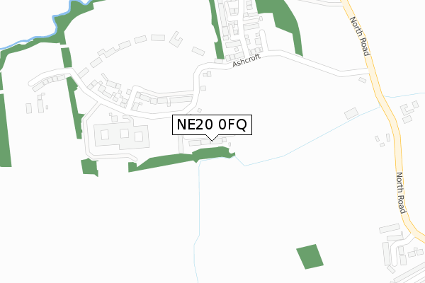 NE20 0FQ map - large scale - OS Open Zoomstack (Ordnance Survey)