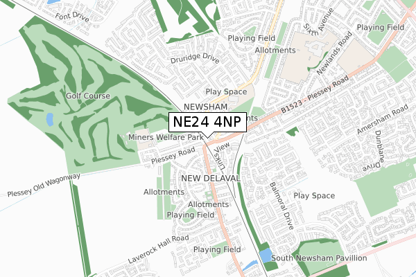 NE24 4NP map - small scale - OS Open Zoomstack (Ordnance Survey) NE24 4NP map - small scale - OS Open Zoomstack (Ordnance Survey)