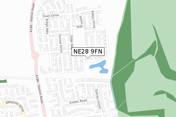NE28 9FN map - large scale - OS Open Zoomstack (Ordnance Survey) NE28 9FN map - large scale - OS Open Zoomstack (Ordnance Survey)
