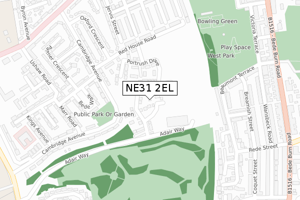 NE31 2EL map - large scale - OS Open Zoomstack (Ordnance Survey) NE31 2EL map - large scale - OS Open Zoomstack (Ordnance Survey)