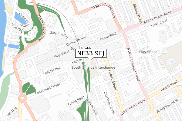 NE33 9FJ map - large scale - OS Open Zoomstack (Ordnance Survey) NE33 9FJ map - large scale - OS Open Zoomstack (Ordnance Survey)