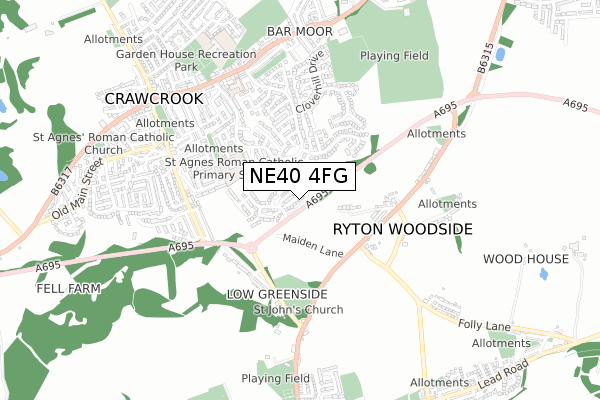NE40 4FG map - small scale - OS Open Zoomstack (Ordnance Survey) NE40 4FG map - small scale - OS Open Zoomstack (Ordnance Survey)