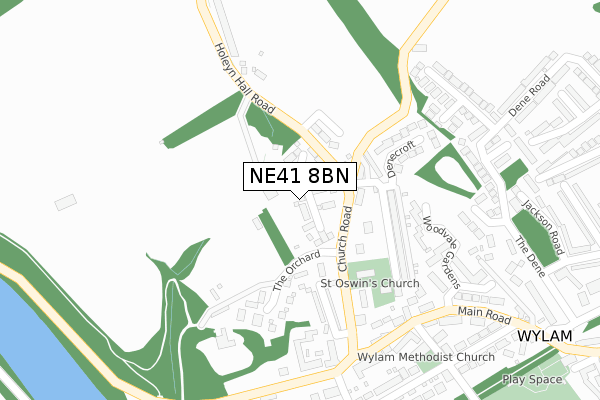 NE41 8BN map - large scale - OS Open Zoomstack (Ordnance Survey)