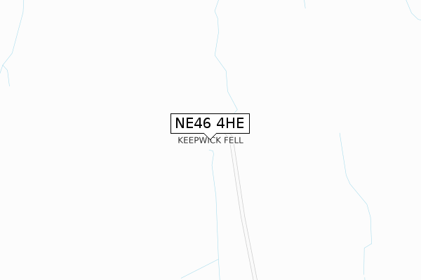 NE46 4HE map - large scale - OS Open Zoomstack (Ordnance Survey)