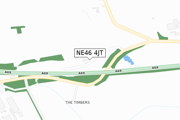 NE46 4JT map - large scale - OS Open Zoomstack (Ordnance Survey) NE46 4JT map - large scale - OS Open Zoomstack (Ordnance Survey)