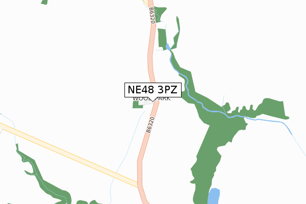 NE48 3PZ map - large scale - OS Open Zoomstack (Ordnance Survey)