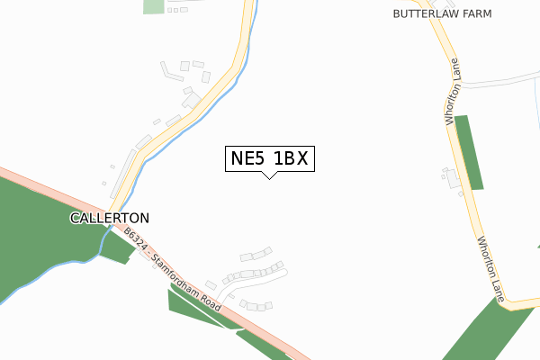 NE5 1BX map - large scale - OS Open Zoomstack (Ordnance Survey)
