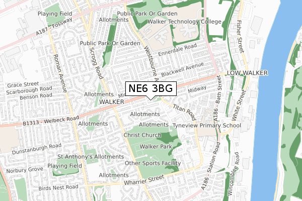 NE6 3BG map - small scale - OS Open Zoomstack (Ordnance Survey) NE6 3BG map - small scale - OS Open Zoomstack (Ordnance Survey)