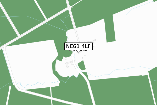 NE61 4LF map - large scale - OS Open Zoomstack (Ordnance Survey)