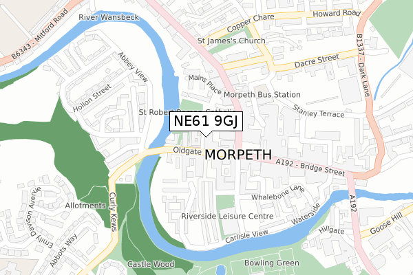 NE61 9GJ map - large scale - OS Open Zoomstack (Ordnance Survey) NE61 9GJ map - large scale - OS Open Zoomstack (Ordnance Survey)