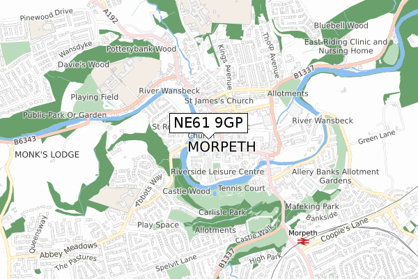 NE61 9GP map - small scale - OS Open Zoomstack (Ordnance Survey) NE61 9GP map - small scale - OS Open Zoomstack (Ordnance Survey)