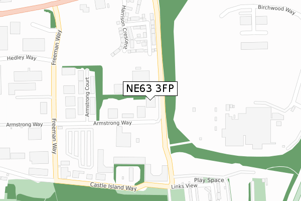 NE63 3FP map - large scale - OS Open Zoomstack (Ordnance Survey) NE63 3FP map - large scale - OS Open Zoomstack (Ordnance Survey)