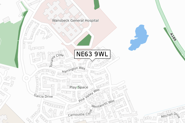 NE63 9WL map - large scale - OS Open Zoomstack (Ordnance Survey) NE63 9WL map - large scale - OS Open Zoomstack (Ordnance Survey)