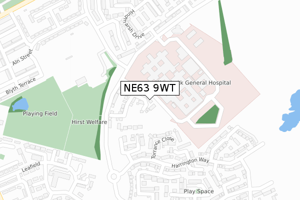 NE63 9WT map - large scale - OS Open Zoomstack (Ordnance Survey) NE63 9WT map - large scale - OS Open Zoomstack (Ordnance Survey)