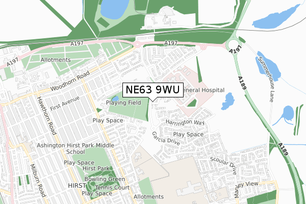 NE63 9WU map - small scale - OS Open Zoomstack (Ordnance Survey) NE63 9WU map - small scale - OS Open Zoomstack (Ordnance Survey)