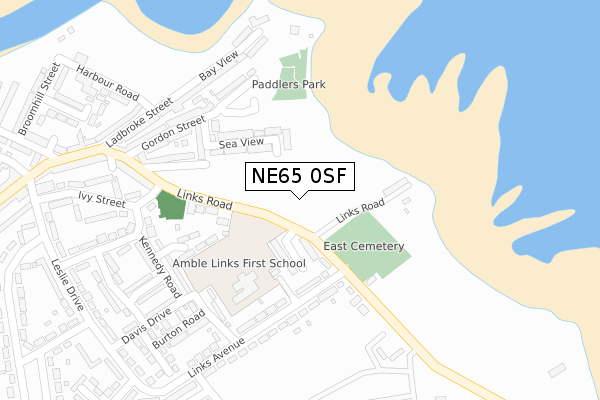NE65 0SF map - large scale - OS Open Zoomstack (Ordnance Survey)