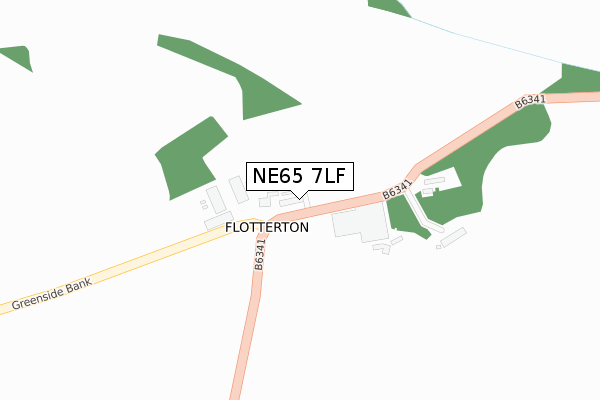 NE65 7LF map - large scale - OS Open Zoomstack (Ordnance Survey)