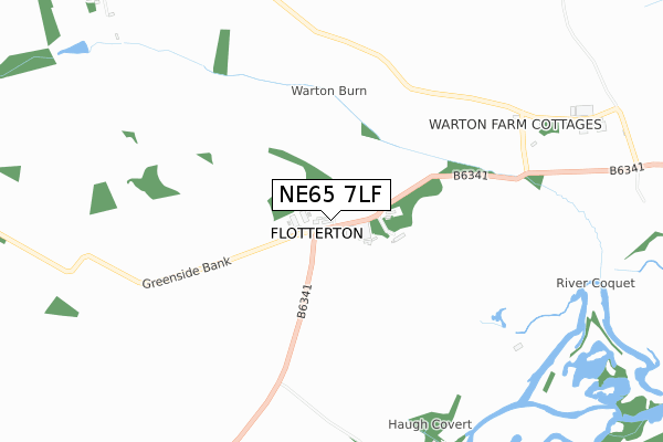 NE65 7LF map - small scale - OS Open Zoomstack (Ordnance Survey)