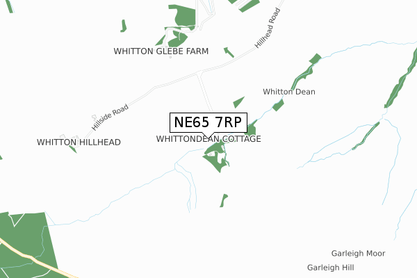 NE65 7RP map - small scale - OS Open Zoomstack (Ordnance Survey)