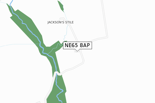 NE65 8AP map - large scale - OS Open Zoomstack (Ordnance Survey)