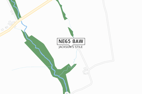 NE65 8AW map - large scale - OS Open Zoomstack (Ordnance Survey)