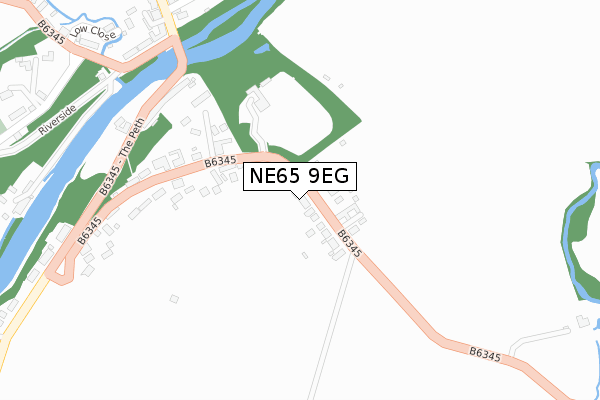 NE65 9EG map - large scale - OS Open Zoomstack (Ordnance Survey)