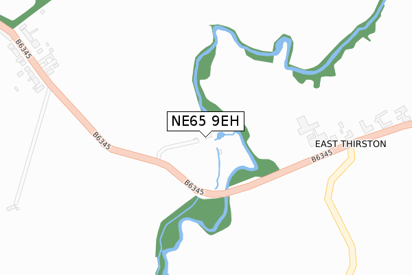 NE65 9EH map - large scale - OS Open Zoomstack (Ordnance Survey)
