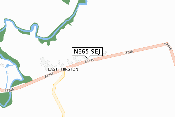 NE65 9EJ map - large scale - OS Open Zoomstack (Ordnance Survey)