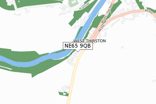 NE65 9QB map - large scale - OS Open Zoomstack (Ordnance Survey)